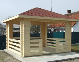 Беседка открытая из минибруса