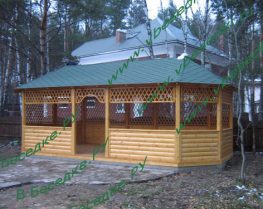 Беседка восьмигранник дачная, большая 2