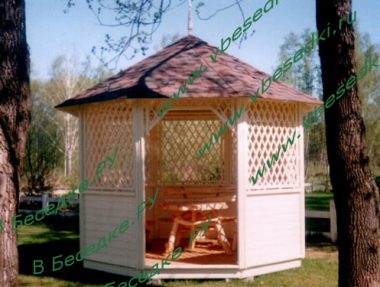 Беседка шестигранная глухая 30