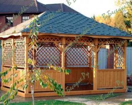 Беседка прямоугольная открытая 1706
