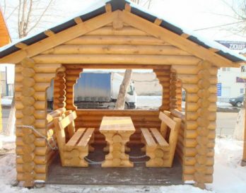 Беседки из бревна