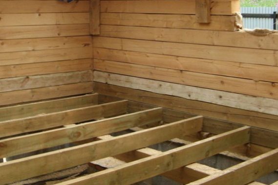 Самостоятельное обустройство лаг под беседку