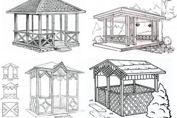 Беседки для загородного дома: типы, материалы и разнообразие стилей