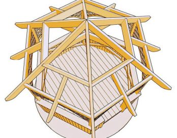 Крыша шестигранной беседки: особенности монтажа