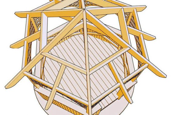 Крыша шестигранной беседки: особенности монтажа