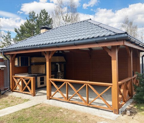 Беседка деревянная с барбекю 2610 Беседка деревянная с барбекю 2610