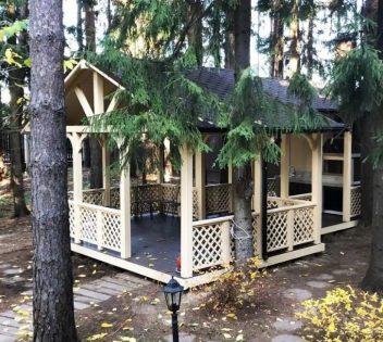 Беседка дачная с барбекю 2600