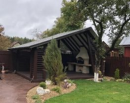 Беседка деревянная с барбекю 2601 Беседка деревянная с барбекю 2601