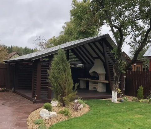 Беседка деревянная с барбекю 2601 Беседка деревянная с барбекю 2601