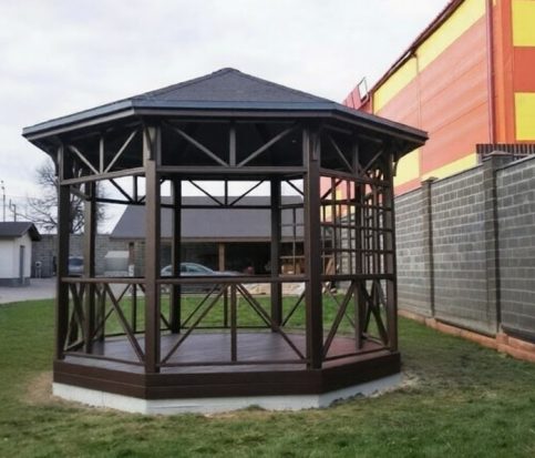 Беседка восьмигранная деревянная 2602 Беседка восьмигранная деревянная 2602