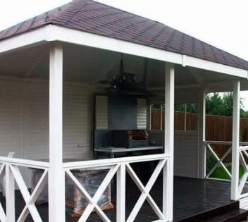 Беседка деревянная прямоугольная 2622