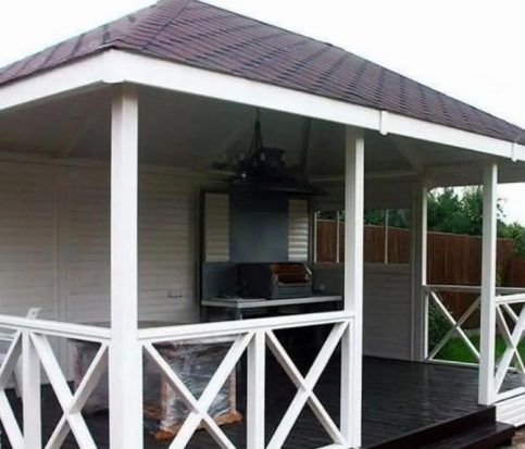 Беседка деревянная прямоугольная 2622 Беседка деревянная прямоугольная 2622