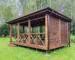 Беседка открытая деревянная 2623 Беседка открытая деревянная 2623