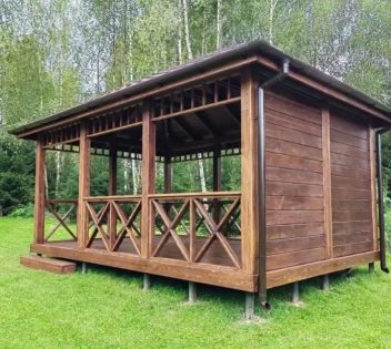 Беседка открытая деревянная 2623