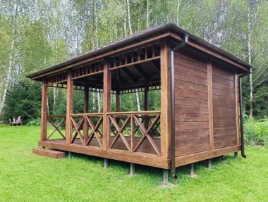 Беседка открытая деревянная 2623