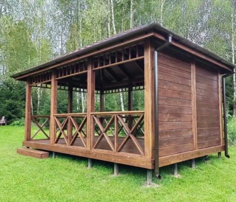 Беседка открытая деревянная 2623 Беседка открытая деревянная 2623