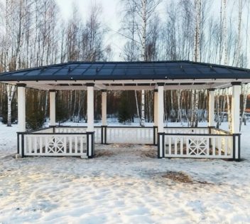 Беседка большая открытая 2624