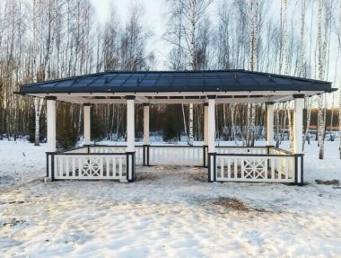 Беседка большая открытая 2624