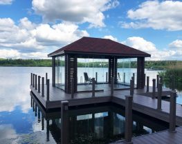 Закрытая беседка с полным панорамным остеклением 2612