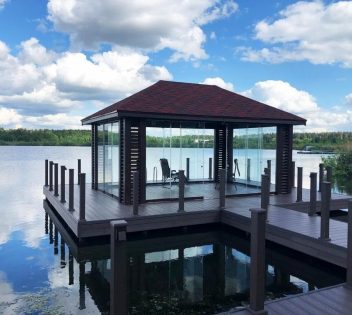 Закрытая беседка с полным панорамным остеклением 2612